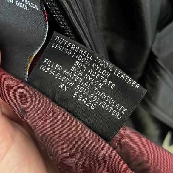 Vintage 90s Wilsons Leather Belted Hooded Jacket - Picture 7 of 8